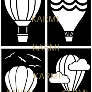 Dekorativni Šablon Dreamy Hot Air Balloons